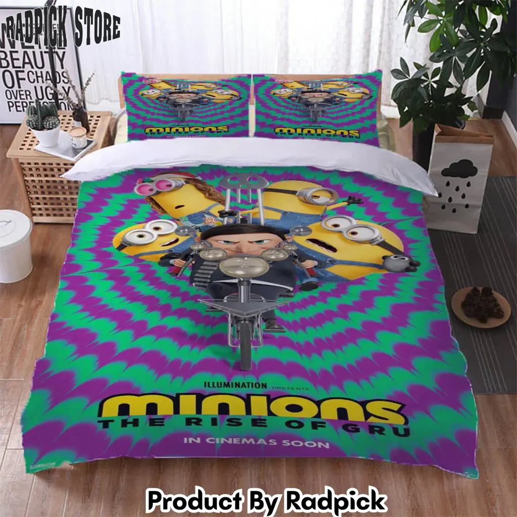 Minions the riseof gru bedding set cosplay quilt duvet cover bed sets  rp0418210